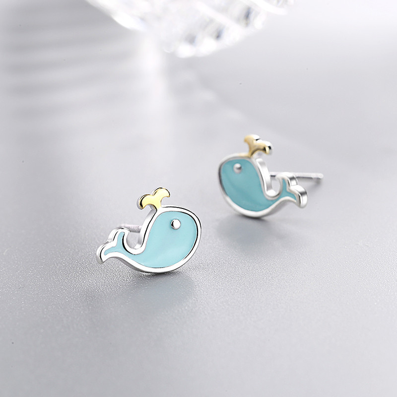 Whale Earrings
