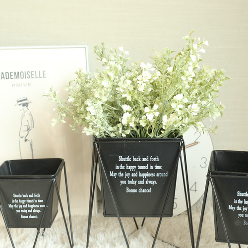 Manufacturer INS style lucky four-leaf clover artificial flower home decoration wedding plant wall bouquet artificial flower MW73776