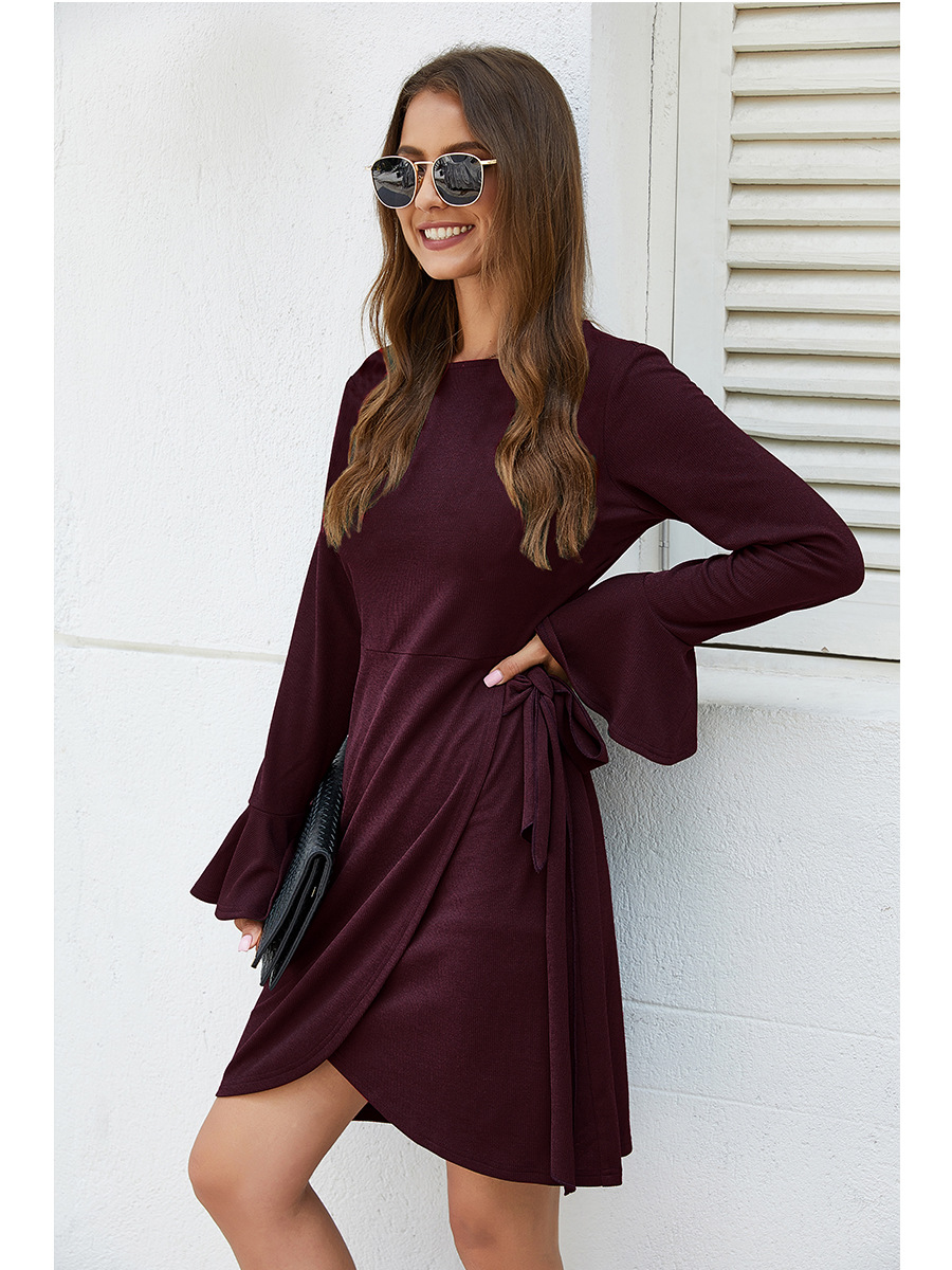  autumn and winter sweater sexy solid color dress wholesale NSAL2063