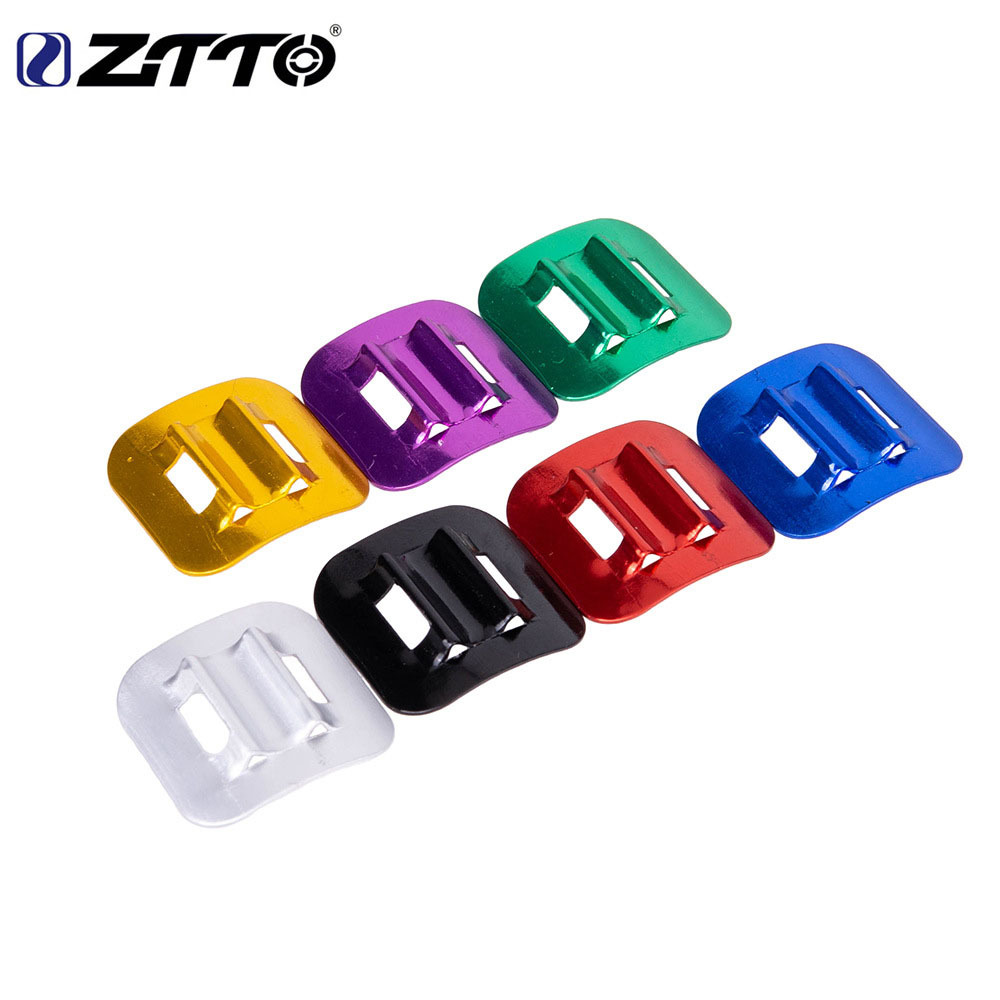 ZTTO asiento de alambre de aleación de aluminio hebilla en forma de C adhesivo 3M tubo de alambre de aceite de bicicleta asiento de fijación marco dispositivo de paso
