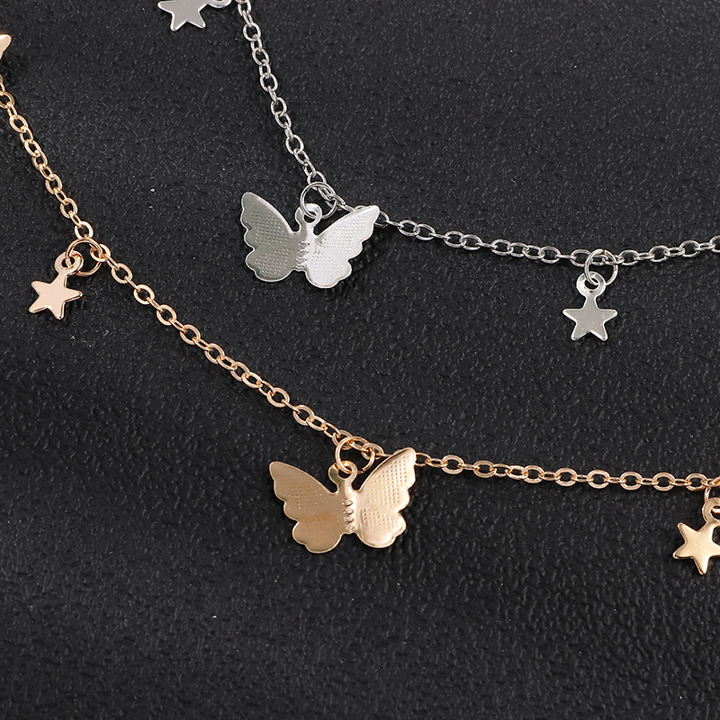 Simple Fashion Butterfly Necklace Personality Popular Five-pointed Star Clavicle Chain Women Wholesales Fashion display picture 4