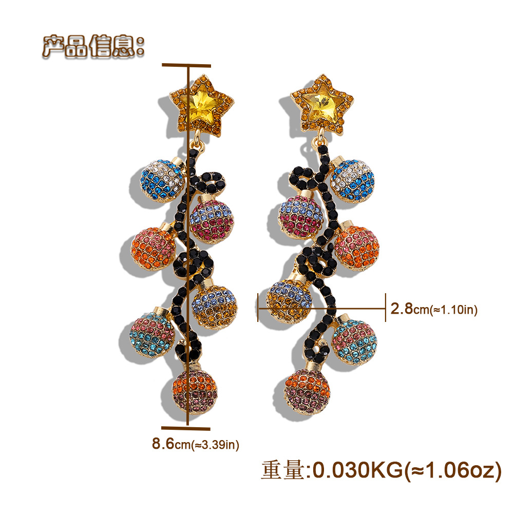 Alloy Diamond Earrings Creative Fashion Earring Temperament Dress Accessories display picture 1