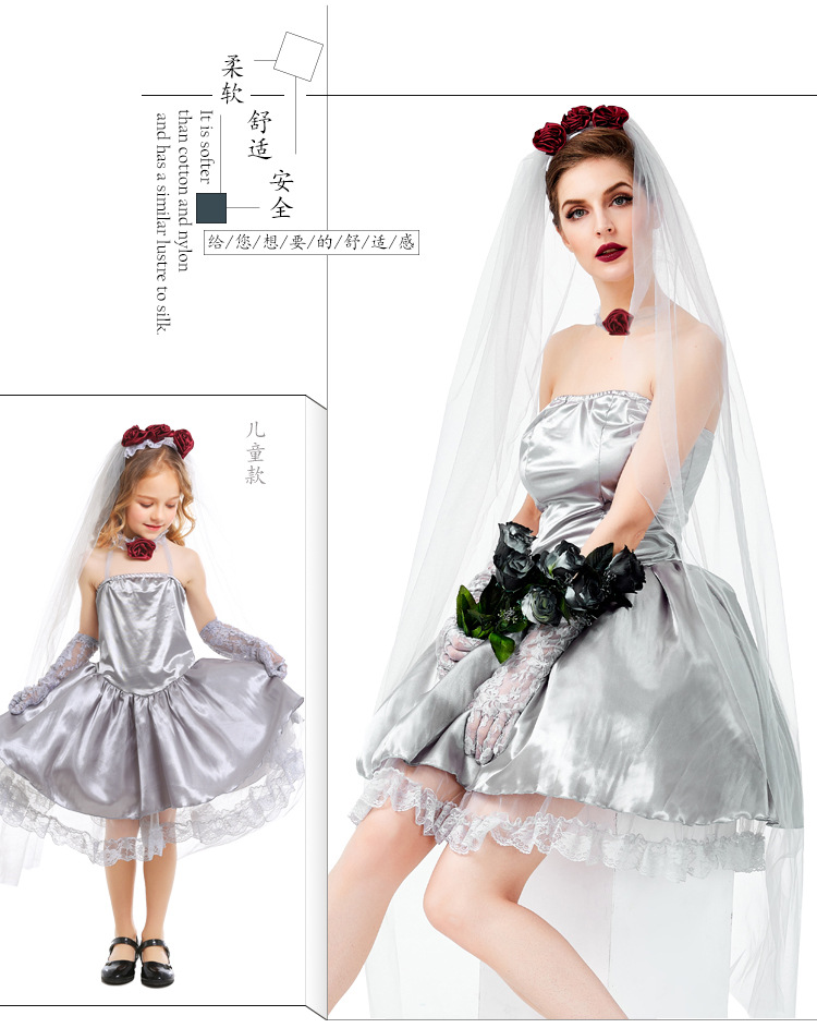 Halloween Ghost Bride Party Dress Wholesale Nihaojewelry display picture 2