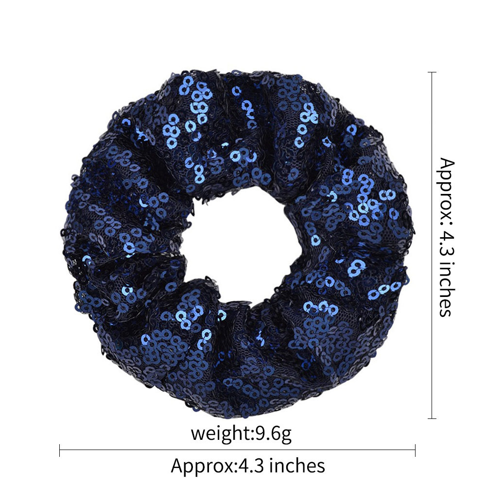 New Colorful Fish Scale Sequins Hair Scrunchies Set display picture 13