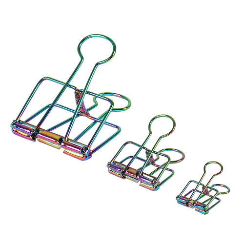 Large, Colorful, Hollow-Out Clips – Creative Metal Hollow-Out Long-End Paper Clips & Ticket Holders – Tail Clips for Office Organization – Wholesale Price