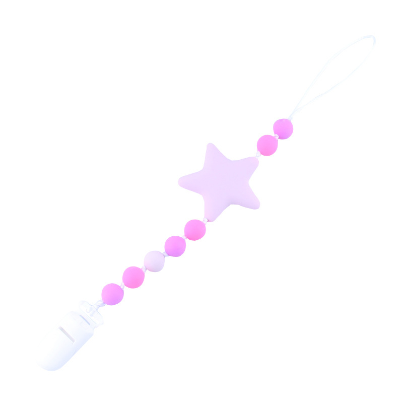 Nueva Cadena de chupete para bebé Nueva Cadena de silicona mordedor bebé anti-gota suministros maternos e infantiles comercio exterior