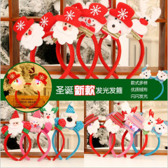 クリスマスの装飾品クリスマスの贈り物クリスマスの頭のボタンサンタクロースのカチューシャ鹿の角の頭のボタンの祝日のパーティーの装い