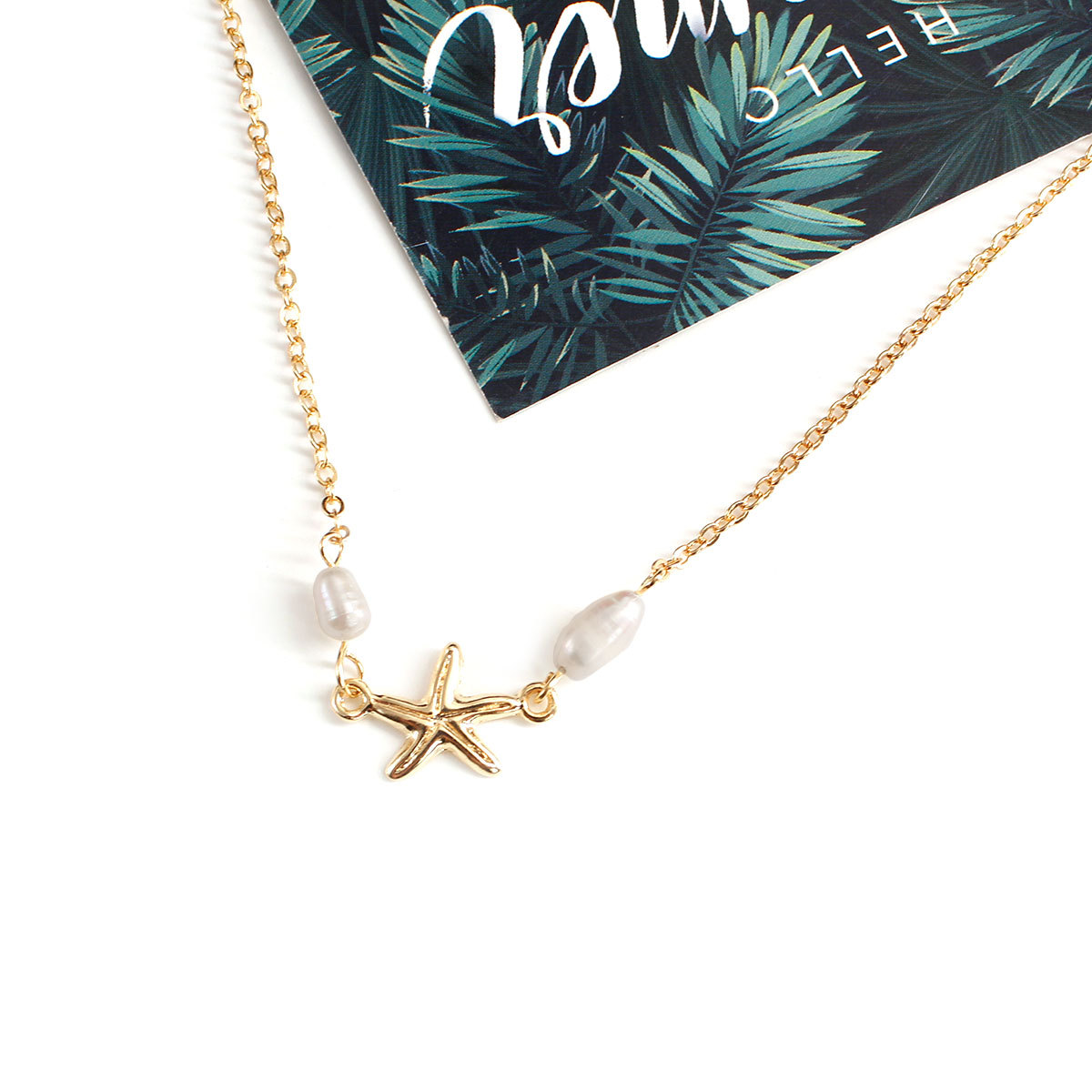 Fashion Star Alloy Plating Artificial Pearls Anklet