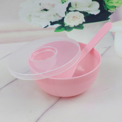 Covered face mask bowl face stick adjusting bowl adjusting stick plastic bowl No. 3 diameter 9cm including cover face mask bowl stick
