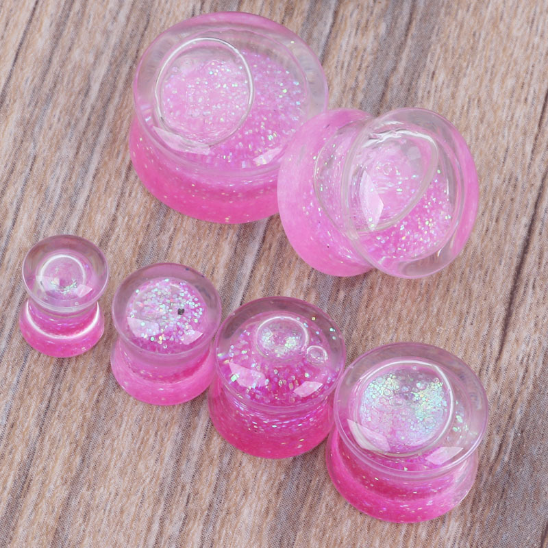 Clear Acrylic Glass Ear Stretcher Plugs Tapers Earrings Ear Expansion detail image 8