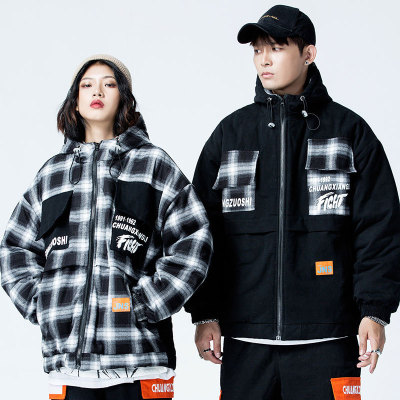 男士外套冬季韩版潮流工装潮牌棉衣羽绒棉服2019新款加厚棉袄冬装