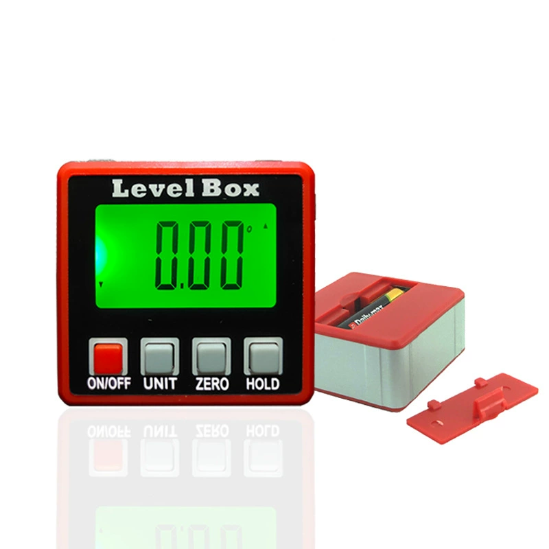 Electronic digital inclinometer slope gauge level protractor angle box protractor