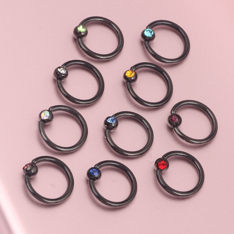 Stainless Steel Closed Nose Septum Ring, Multi-Use Earring, Geometric Tulip Design, Gold Color, Korean Style detail image 8