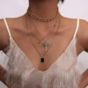 Three dimensional accessory, necklace, European style, simple and elegant design, with gem