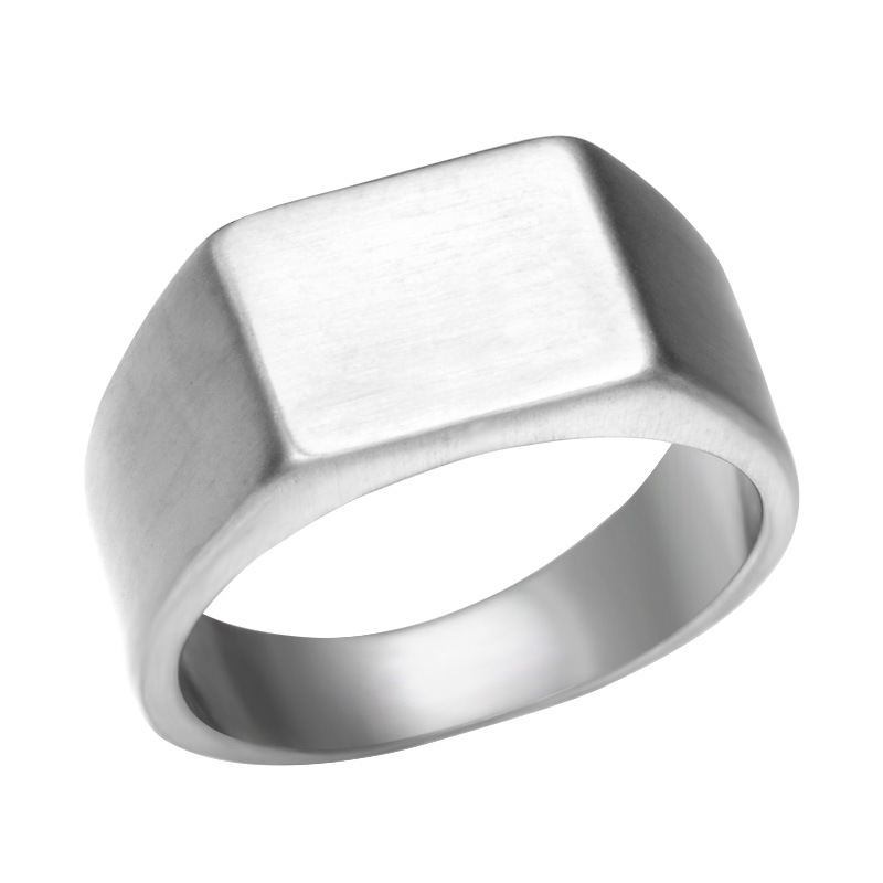 Bague En Acier Inoxydable Lisse Ronde De Couleur Unie Simple En Gros Nihaojewelry display picture 3