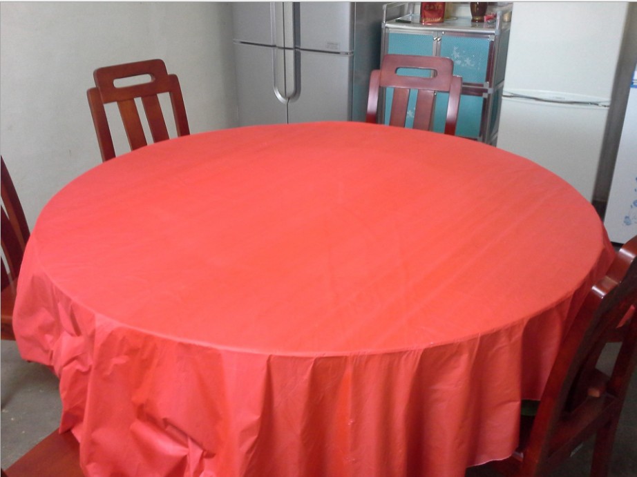 一次性桌布红色 白色加厚耐用|ms