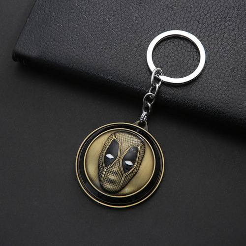 Creative Deadpool movie peripheral key ring rotating keychain car key accessories manufacturer wholesale