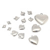 Pendant stainless steel heart-shaped, accessory, wholesale