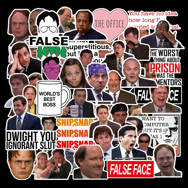 Кросс-граница PVC наклейка для офиса, наклейка красоты драма THE Office Sticker, квадрат для кассира, нашивка