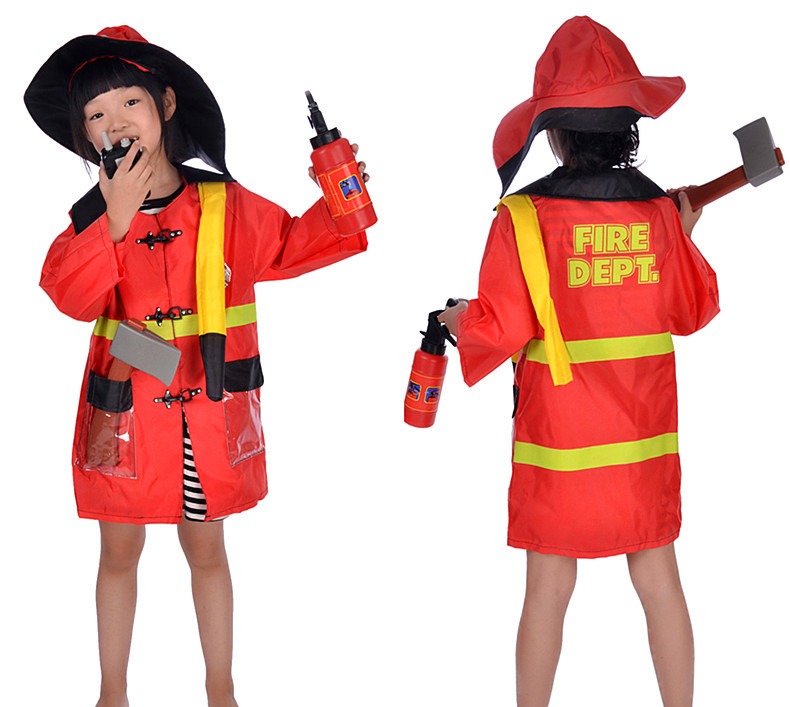 Halloween Cosplay traje de bombero médico policía ingeniero pirata chef ropa + herramientas