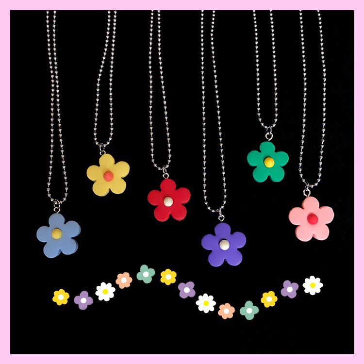 Cartoon Style Flower Plastic Women's Pendant Necklace 1 Piece display picture 4