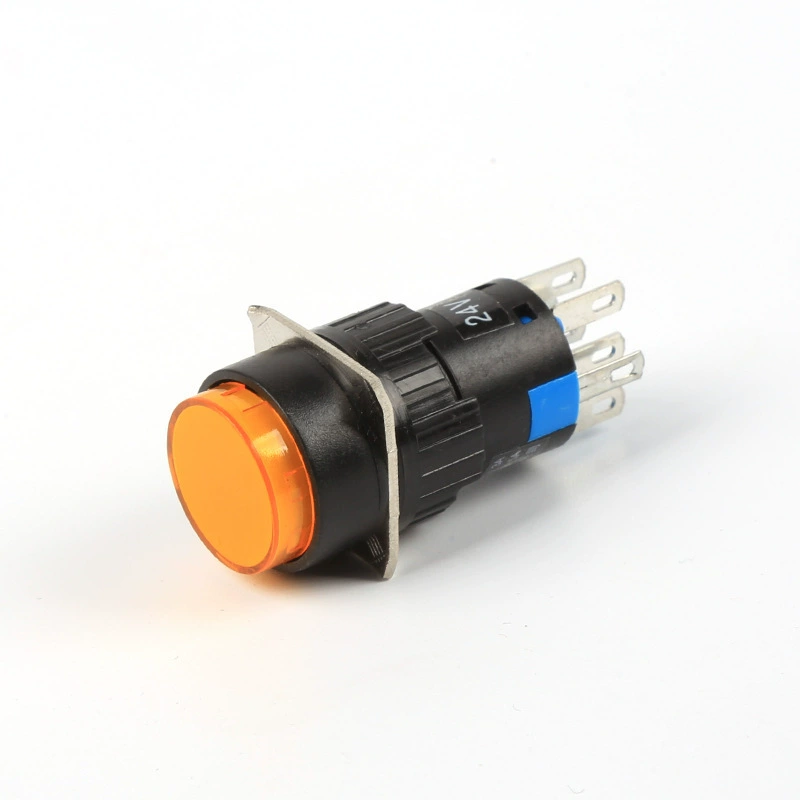 Round switch key with light, button, 16mm