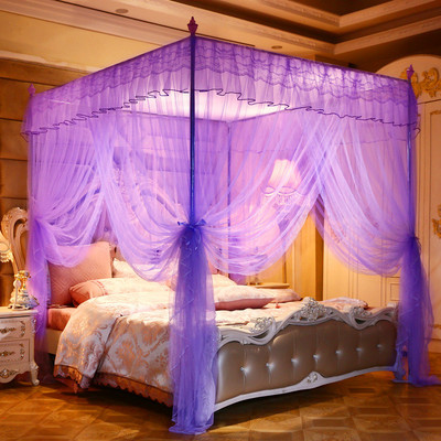 新款上市宫廷蚊帐加密帐纱不锈钢落地支架三开门夏季蚊帐团购批发|ms