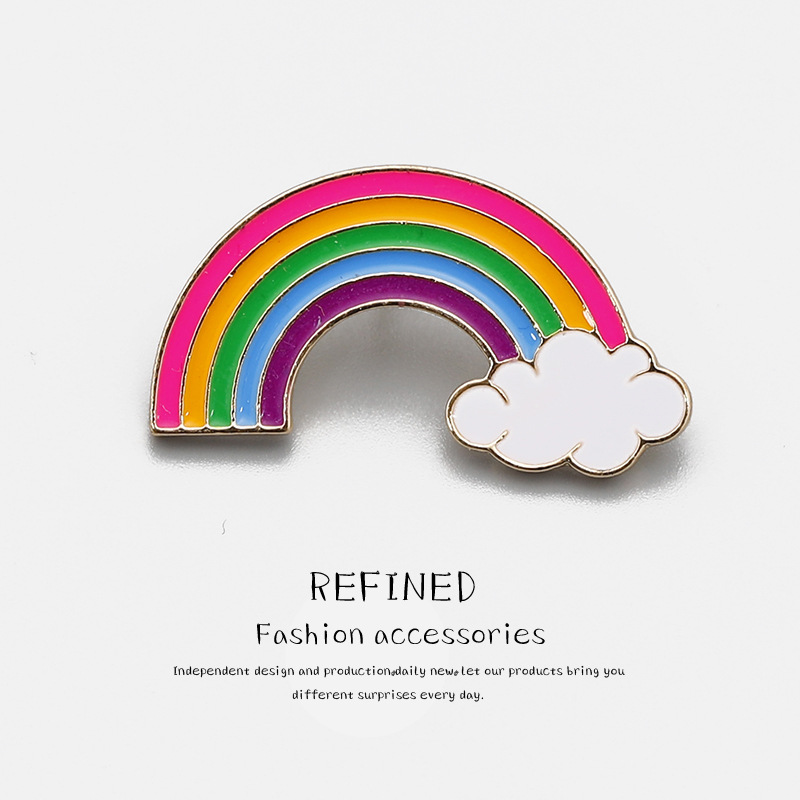 Cartoon Cute Colorful Rainbow Brooch display picture 2