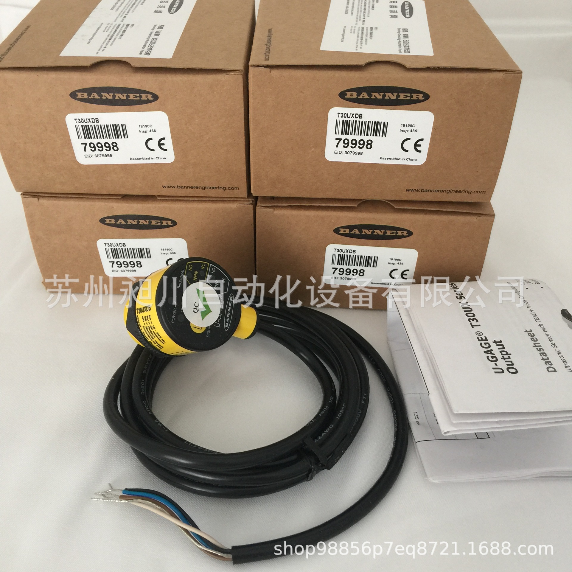 超声波传感器T30UXDB/T30UXDBQ8美国邦纳banner 全新原装正品现