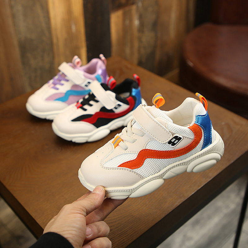 gym shoes Men&#39;s shoes 2019 spring and autumn new pattern ventilation Net surface Net Red Little Bear children's shoes white