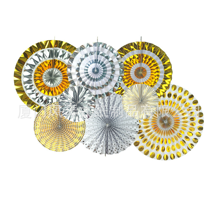 纸扇套装-八支装-金-银-750-二