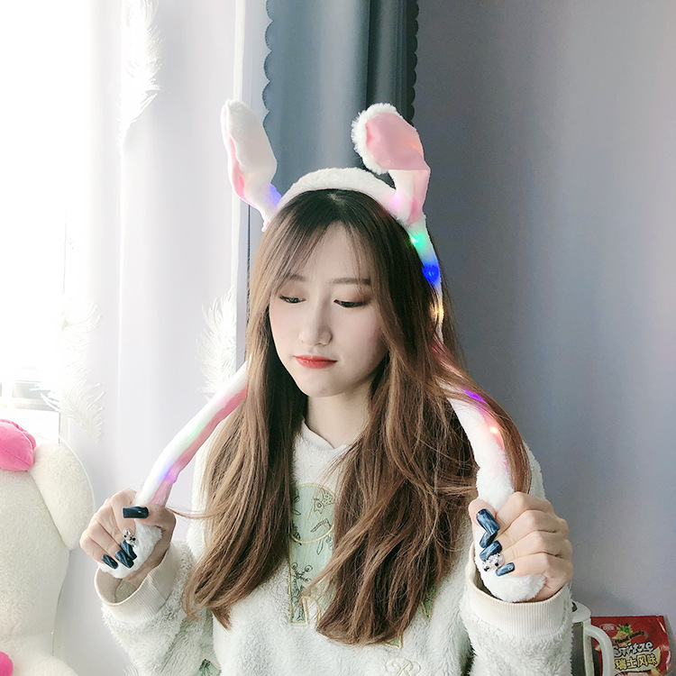 Children glowing rabbit hat