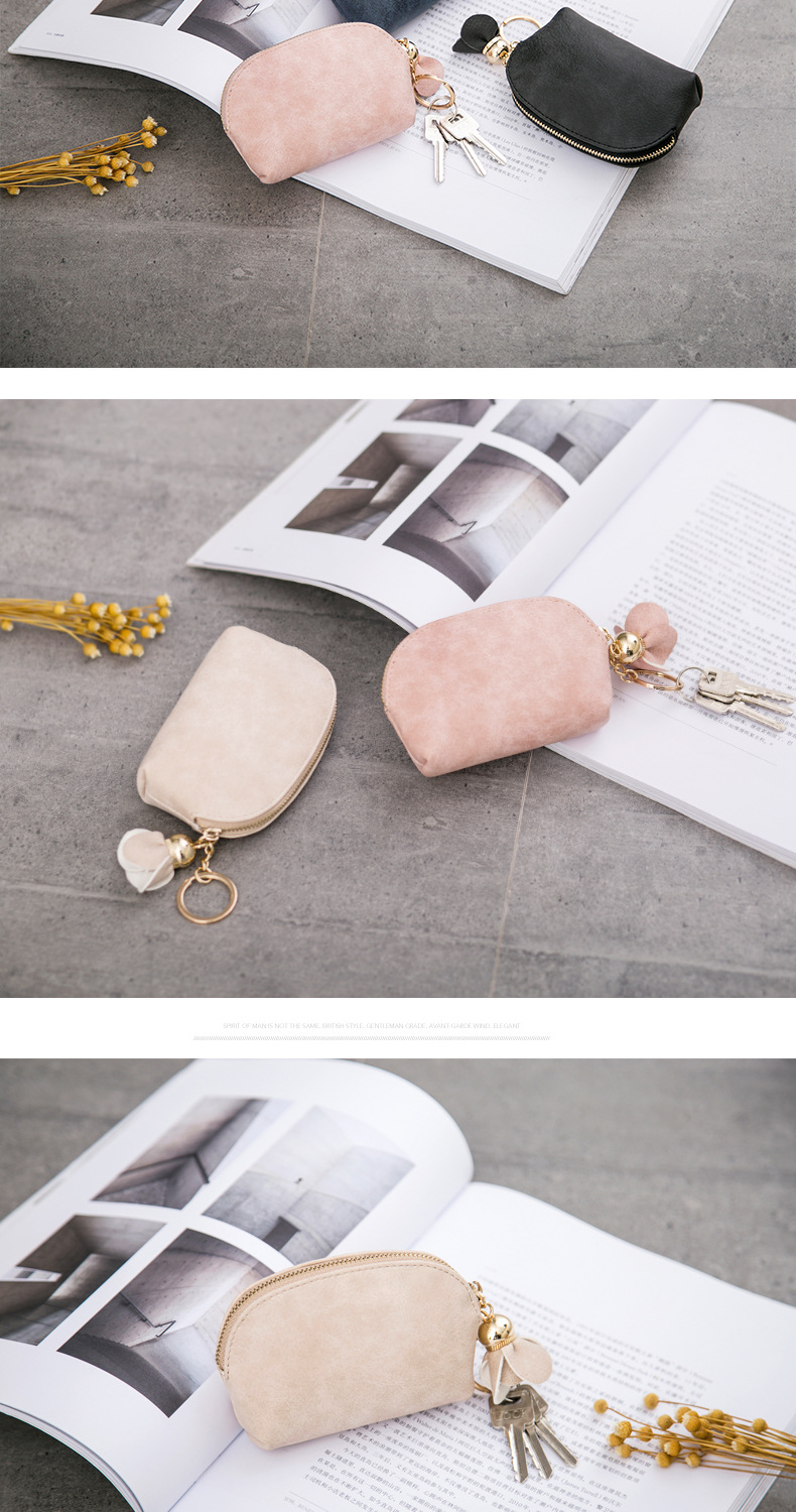 41g Weight Polyester Lining Material Zipper Closure Type Coin Purse Bags Type 1 Piece Quantity Daily Occasion Pu Leather Material Solid Color Pattern All Seasons Season Women's Gender Simple Style Style Dumpling Shape Shape Women's Solid Color Pu Leather Zipper Coin Purses 11