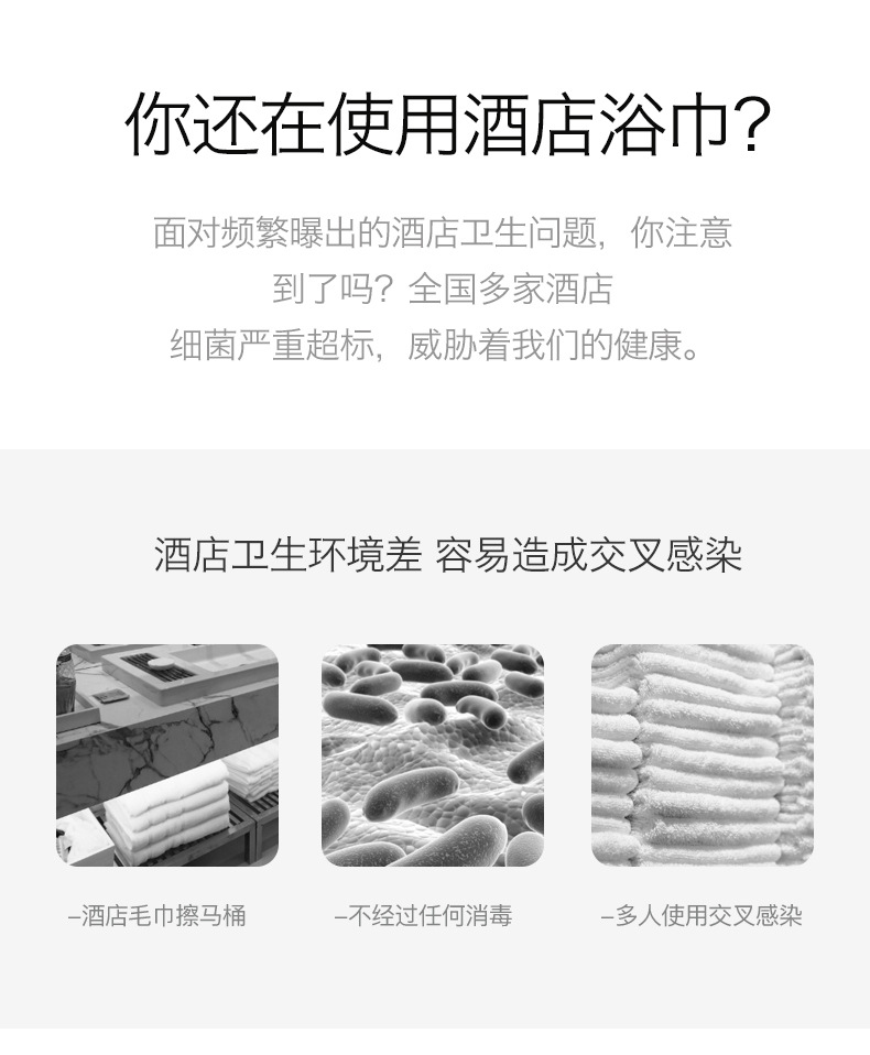 旅行出差一次性浴巾 棉加厚款一次性毛巾旅游速干毛巾非压缩毛巾详情2