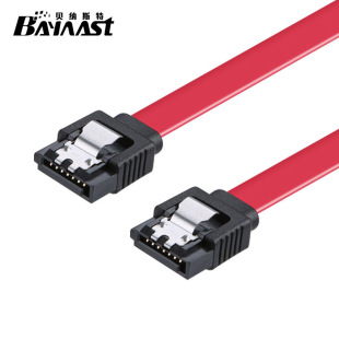 High-speed SATA data cable serial hard disk data cable straight headband buckle shrapnel SATA hard disk cable