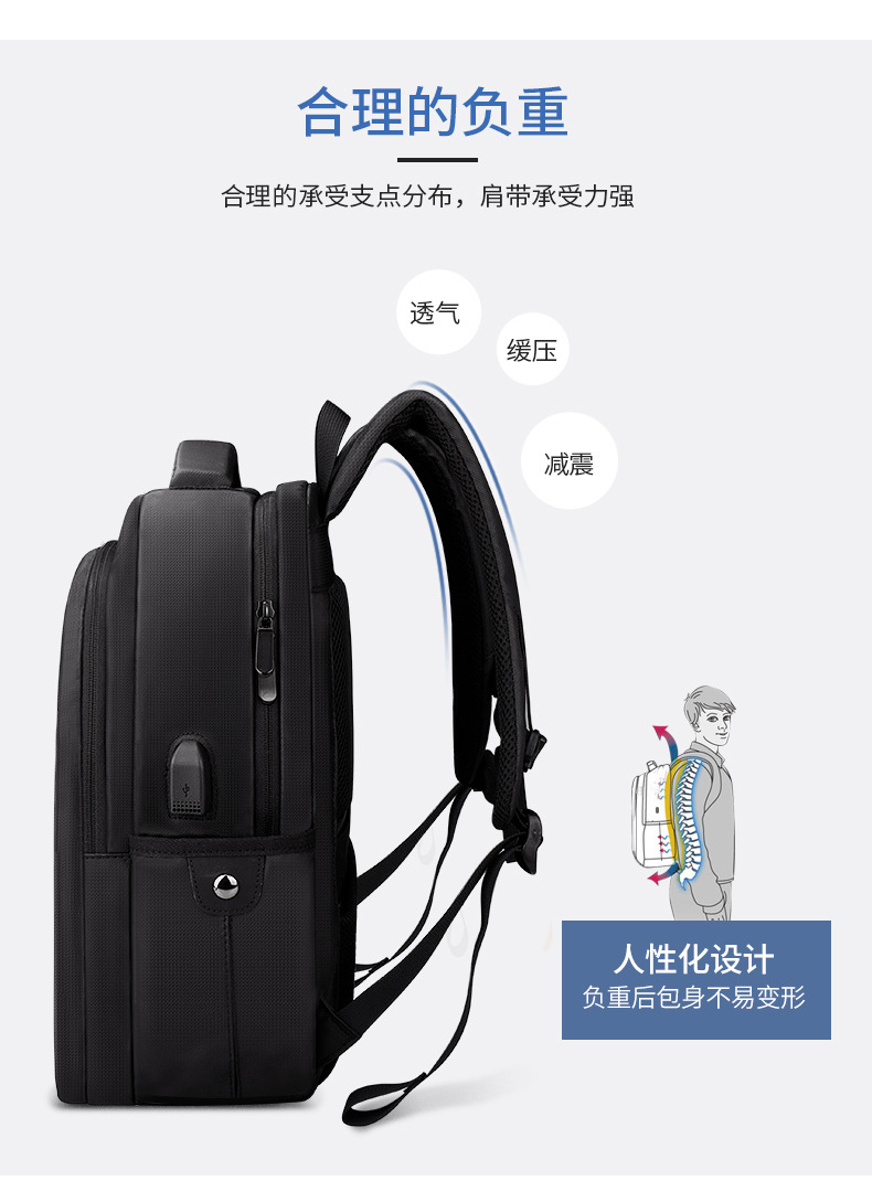 Backpack, laptop bag, anti-theft and waterproof, schoolbag for boys and girls, casual business, large capacity 15.6 inches undefined