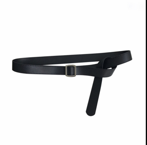 New style non-hole square buckle belt wholesale simple and versatile fashionable soft small belt decorative jeans with trendy