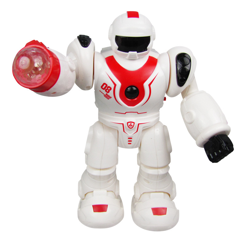 Robot eléctrico que cambia de color música ligera robot de baile móvil puesto de juguete para niños transfronterizos venta caliente