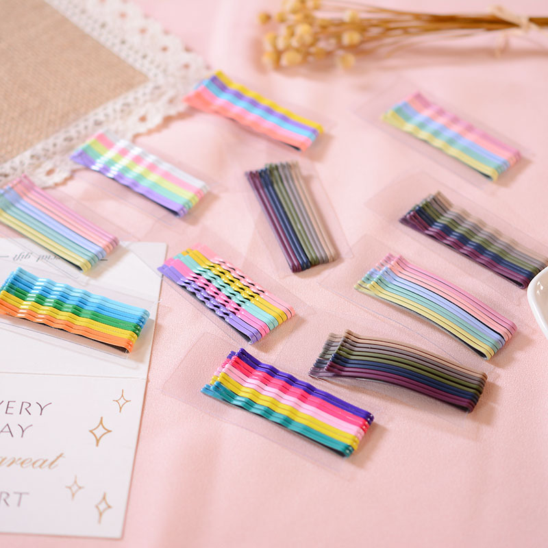 Horquillas de colores pastel para niñas, estilo coreano