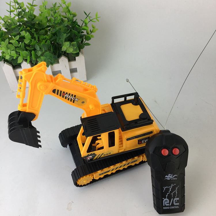 Vehículo de ingeniería de control remoto excavadora eléctrica de dos vías de control remoto inalámbrico excavadora de juguete para niños resistente a caídas juguete transfronterizo