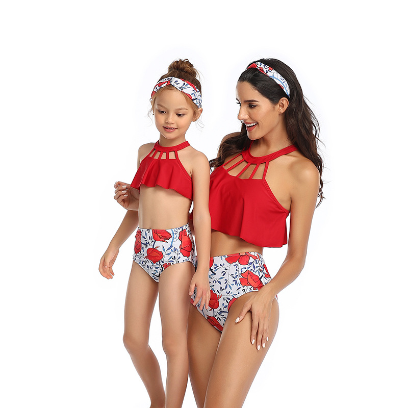 New Parent-child Swimsuit European And American Swimwear Bikini