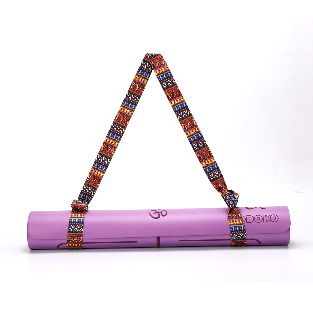 时尚印花瑜伽垫绑带 瑜伽垫背带 多功能伸展带 瑜伽绳 拉力瑜伽带