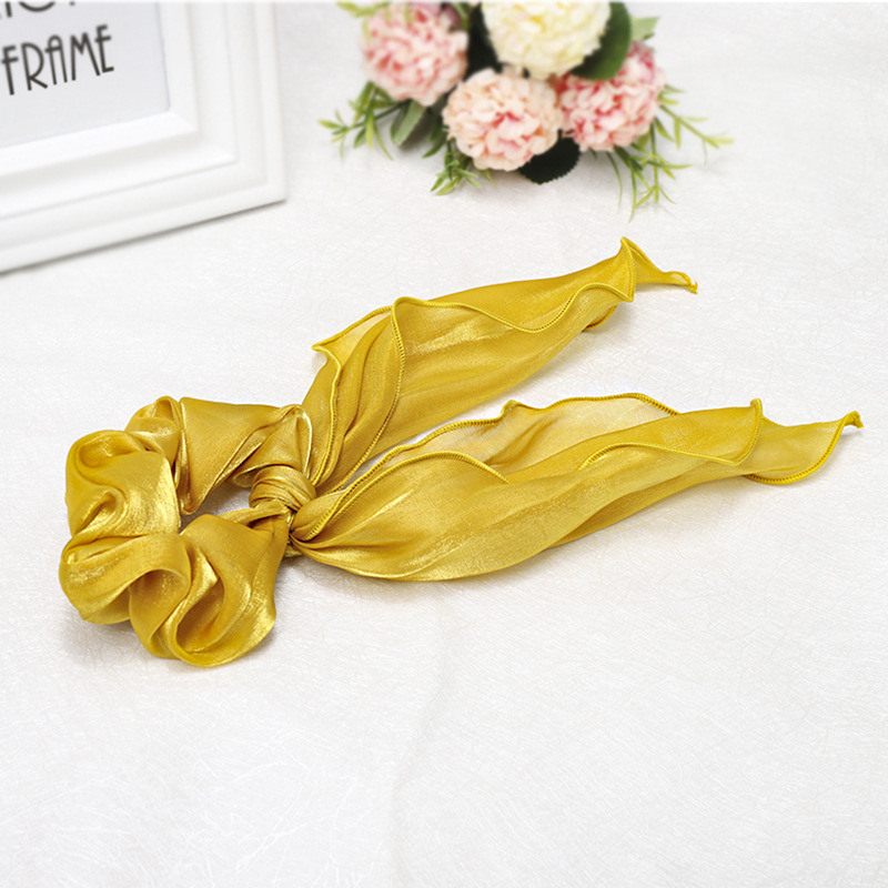 Pure Color Satin Fabric Streamer Hair Ring Hair Accessory Plate Hair Large Intestine Hair Rope display picture 9