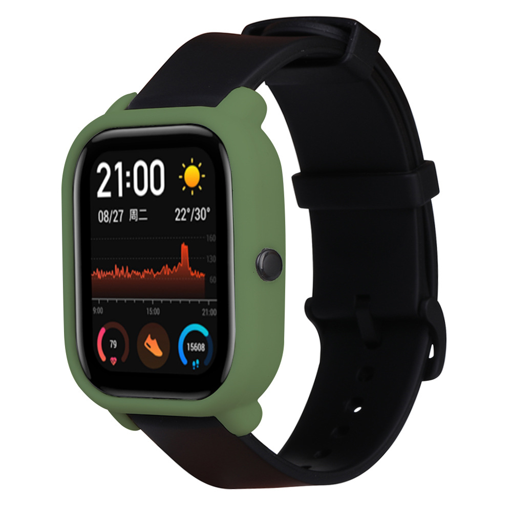 Suitable for Huami Amazfit GTS silicone protective case, solid color anti-drop and scratch-resistant soft rubber protective cover, soft undefined