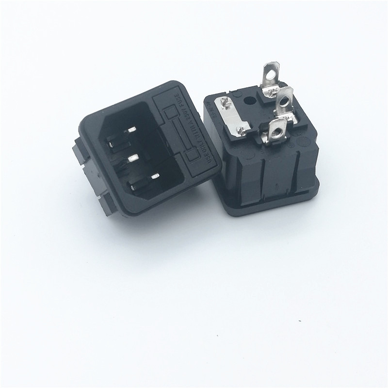 供应电源插座 AC-02带保险丝二合一品字座卡式AC02音响插座