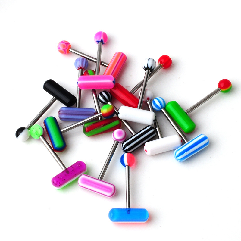 new body piercing pill capsules acrylic tongue nails wholesale