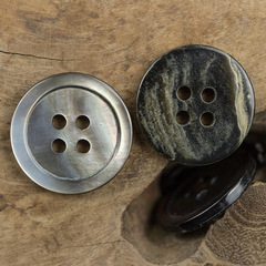 天然環保細邊四眼高品質黑蝶貝襯衫西服裝制服紐扣 規格齊全