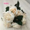 Silk cloth 10 heads French rose simulation flower wedding furnishings decorative flower bouquet vase simulation flower decorative flower