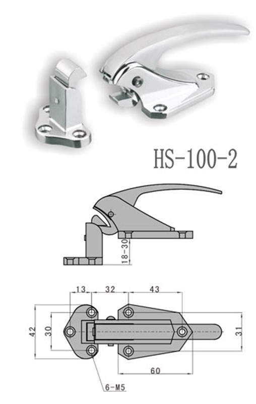 烘烤箱拉手锁雀锁传递窗拉手燕尾锁凸门拉手商业厨具可调节门把手