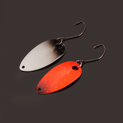 TWM Bright Color Spoon-Shape Jigging Lure Hook – 2.5g, Mini Spinner with Sunflower-Shaped Copper Blade, Ideal for Freshwater Fish Like Whitebait and Mandarin Fish